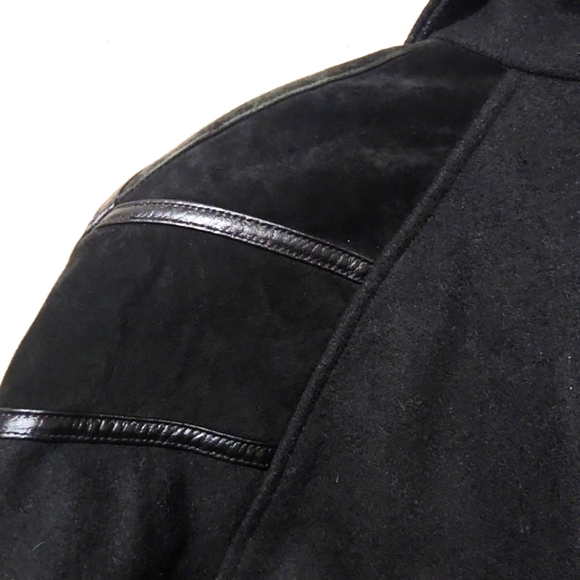 Braetan Vintage Union Made Double Breasted Cropped Jacket Suede Accents Size Med - Picture 8 of 15